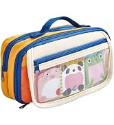 XUGUXA Cute Pencil Case for Kids, Colorful Boys Pencil Pouch with Handle, Soft Zipper Crayon Box ...
