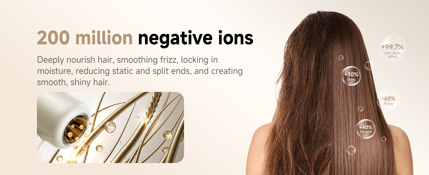 hair dryer 200 million negative ions