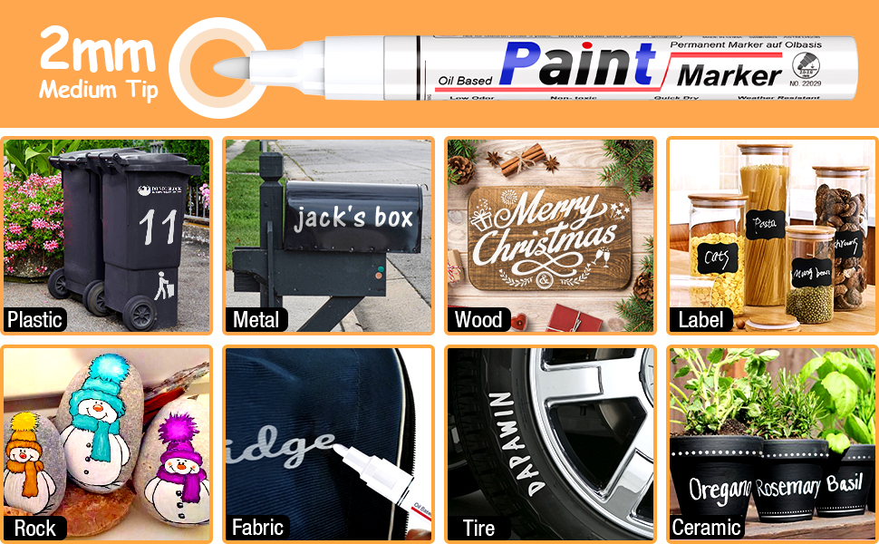 white paint marker for plastic?white paint marker for metal?white paint marker for wood