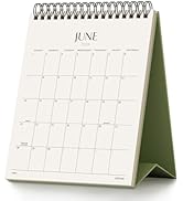 Jotsome Desk Calendar 2026-2027, Small Standing Flip Desktop Calendar From Now to June 2027 for H...