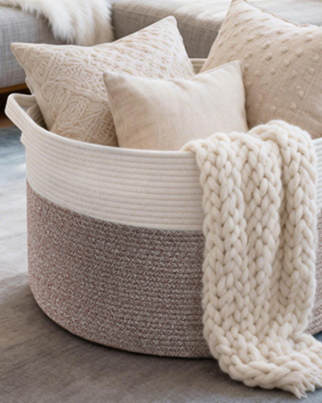 blanket storage basket