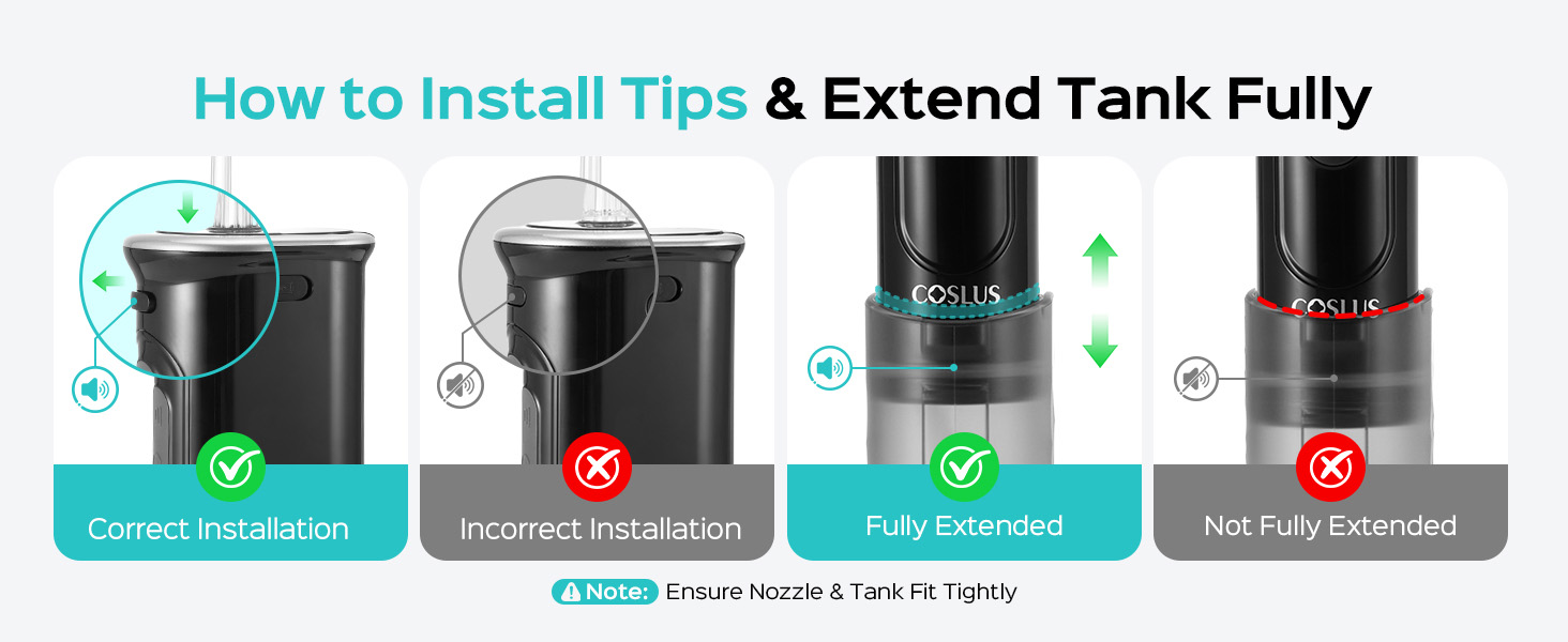 COSLUS T50 Portable Water Flosser for Travel