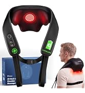 KNQZE Cordless Neck Massager with Graphene Heating & Brushless Motor | Back and Shoulder Massager...