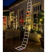 Toodour LED Christmas Lights - 10ft Christmas Decorative Ladder Lights with Santa Claus, Xmas Dec...