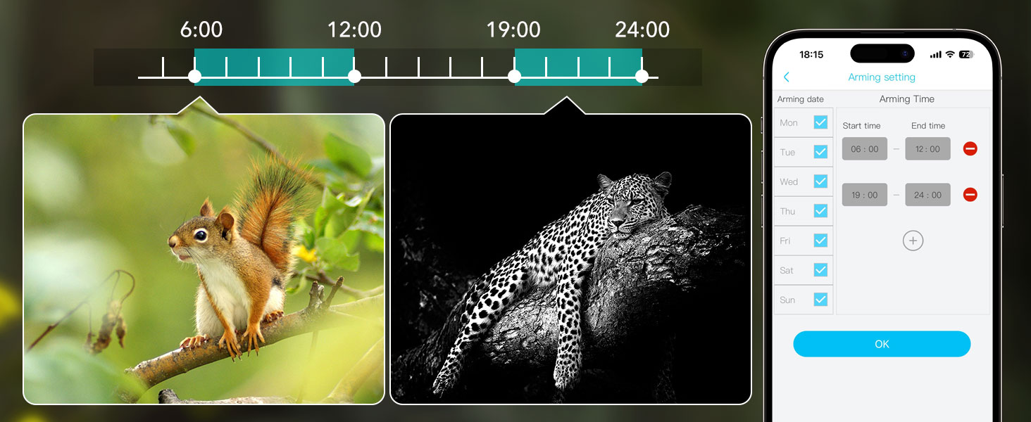 hunting cameras with night vision and Selectable Recording Time