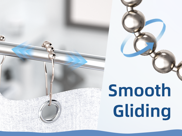 Nickel shower hooks