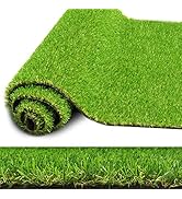 Realistic Artificial Grass Rug 3 FT x 5 FT Fake Faux Turf Grass, ZGR 0.8" Indoor Outdoor Patio Ga...