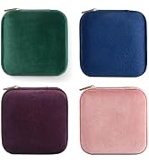 Plush Velvet Travel Jewelry Case, Travel Jewelry Organizer, Jewelry Travel Case, Travel Jewelry B...