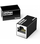 Dacrown RJ45 Ethernet Coupler 10Gbps, 2Pack Extender Adapter for Cat8 Cat7 Cat6 Cat5 Cat5e Ethern...