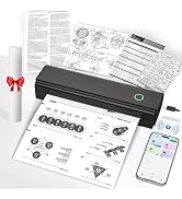 Portable Printers Wireless for Travel, Bluetooth Thermal Printer Supports 8.5" x 11" US Letter & ...