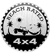 Gowxs 4 x 4 Metal Automotive Badge, 3D Metal Car Badge Emblem Decals, Silver, Compatible with Jee...