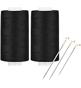 Simthread All Purpose Thread Polyester 400 Yards (2 Black)