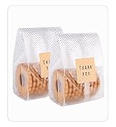 LOKQING Cellophane Treat Bags Cookie bags for Packaging Clear Gift Bags with Stickers for Cookies...