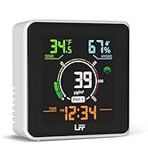 Indoor Air Quality Monitor, LFF PM2.5 Detector, Temperature Tester, and Humidity Monitor Meter Se...