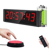 Ousmile Large Stopwatch with Start/Stop Button, LED Digital Timer with Remote, Countdown Clock wi...