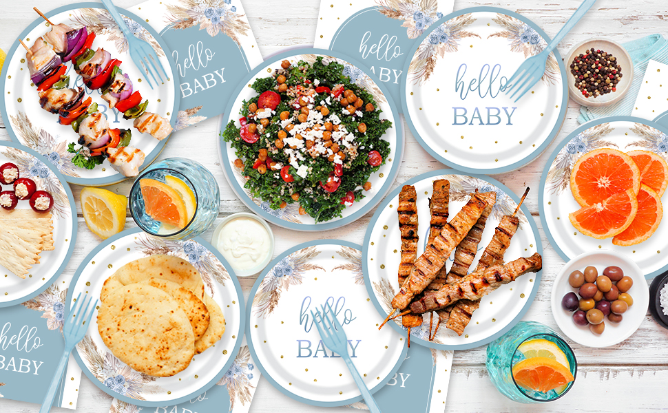 baby shower plates