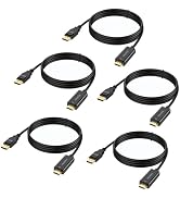 DisplayPort to HDMI Cable 3 feet 5-Pack, 4K Display Port to HDMI Cables Uni-Directional DP to HDM...