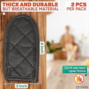 kitchen mittens and pot holder set iron covers hot pot set silicone handles for cast iron pans
