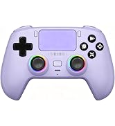 SIMGAL Wireless Controller for PS5/PC, RGB/1000mAh/Turbo/Vibration, Purple | PS5/PC/Steam/Mac/And...
