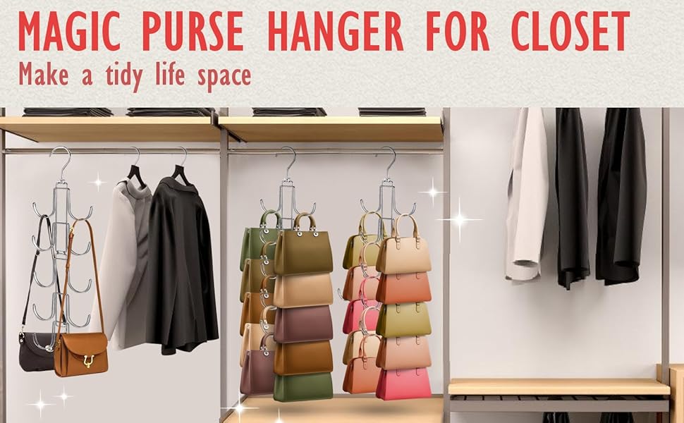 purse organizer for closet