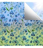 SOMWISE Window Privacy Film with Tools, Day & Night Privacy, Static Cling Stained Glass Decor, Ti...