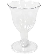 Party Essentials Party Supplies 2 oz. Plastic Dessert Cups, Sherry/Liqueur/Wine Glasses, Clear, 6...