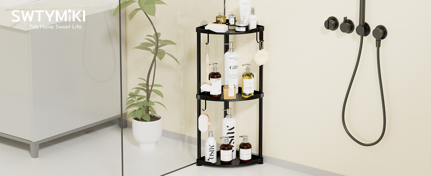 Corner Shower Caddy Standing Corner Shower Organizer Floor Shower Shelf