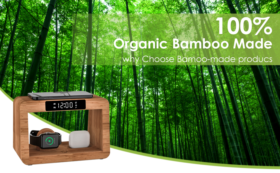 Bamboo wireless charging station 6955