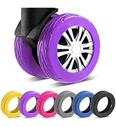 8 Pcs Upgrade Luggage Wheel Covers, Carry On Luggage Suitcases,Wear-Resistant, Anti-Noise, Silico...