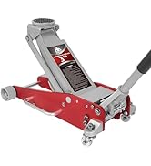 Jack Boss Aluminum and Steel Car Jack, 3 Ton (6,600 LBs) Hydraulic Floor Jack with Dual Piston Qu...