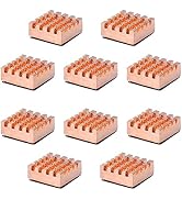 Easycargo 10pcs 14mm VRAM Copper Heatsink + Thermal Conductive Adhesive Tape for Cooling Cooler G...