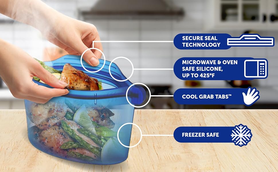 ziploc endurables silicone food storage containers