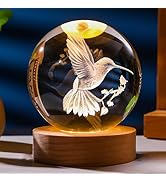 JANARARY Bird Gifts for You, Large 3D Bird Lamp, Crystal Night Light 16 Color Changing with Remot...