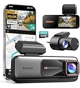 BOTSLAB 4K+2K Dual Dash Cam Front and Rear, Dashcam with Voice Control, STARVIS, ADAS Driver Aler...