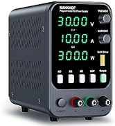 NANKADF DC Power Supply, 30V 10A Bench Power Supply with Memory Storage & Recall,Variable Power S...