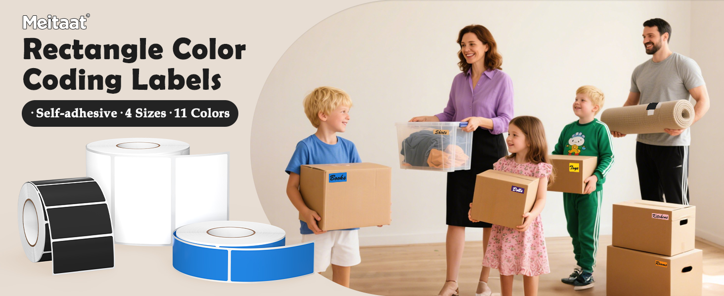 Meitaat rectangle color coding labels