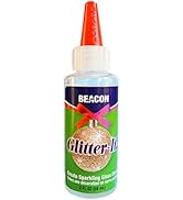 BEACON Glitter-It! Quick-Drying, Crystal Clear, Non-Toxic Glue for Sparkling Glass Decor & Orname...
