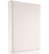 KINGFOM A4 Faux Leather Padfolio Ring Binder Business File Folder Document Holder with Card Holde...