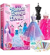 Klever Kits 400+PCS Fashion Design Crafts for Kids, Art and Crafts, DIY Sewing Kits with 3 Manneq...