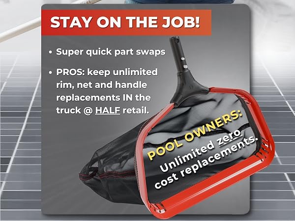 ProTuff pool net's are the professionals choice to work smarter - not harder.