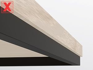 no raised edges
