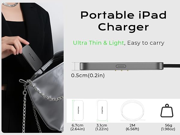 KUXIU Megnetic Wireless Charger, 35W Fast Charging Block with 5.56ft USB C to C Charger Cable