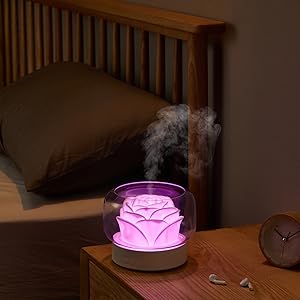 Diffusers for Essential Oils Large Room, SEVEYEE 500mL Oil Diffuser Cute Humidifiers for Bedroom