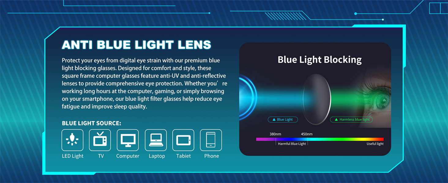 FEISEDY Gaming Blue Light Blocking Glasses for Woman Men Fashion Computer Eyeglasses G2835