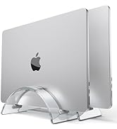 Vertical Laptop Stand for Desk,Dual Slot MacBook Stand Acrylic Invisible Desktop Notebook Dock,La...