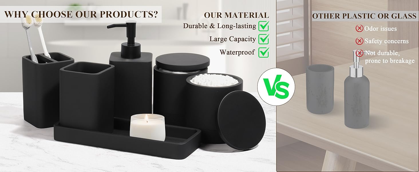 bathroom accessory set