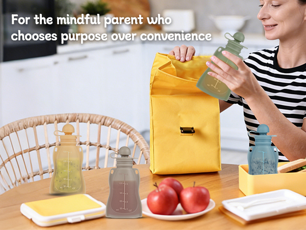 silicone baby food pouches