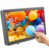 ELECROW 10.1 Inch Portable Monitor - IPS Capacitive Touchscreen Monitor with HD VGA Port,1920x108...