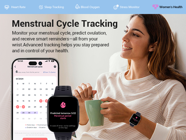 smart watch for women health tracking