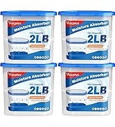 Vacplus Moisture Absorber Buckets – Large Capacity Dehumidifier and Humidity Absorber for Closet,...